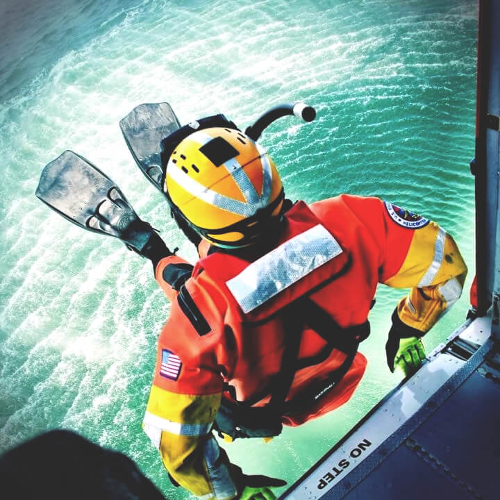 ATAC Fitness offers affordable training gear for USCG rescue swimmer (AST) candidates such as rocket fins jet fins and twin lens dive mask for Coast guard AST selection