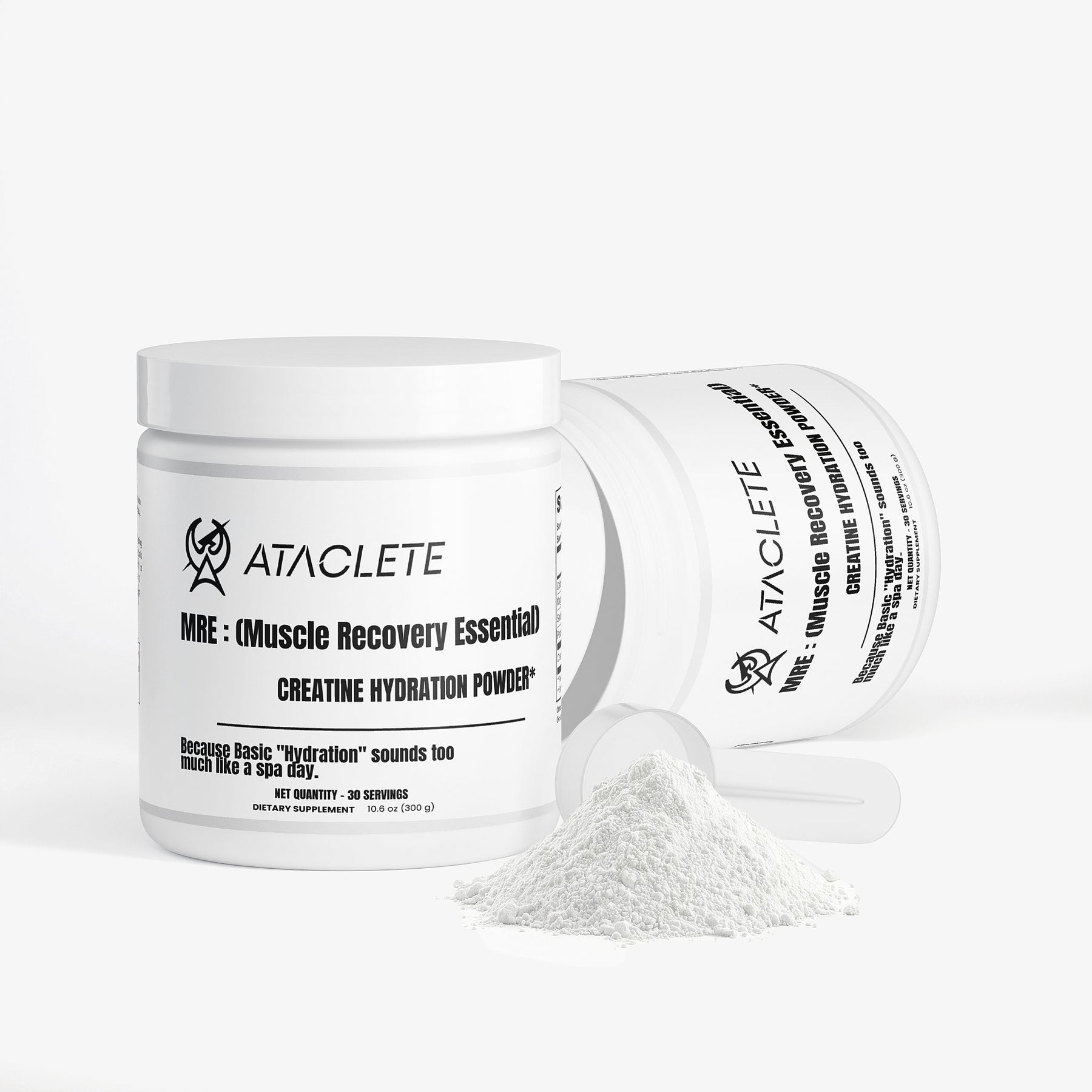 ATACLETE Creatine Hydration Powder tub with scoop