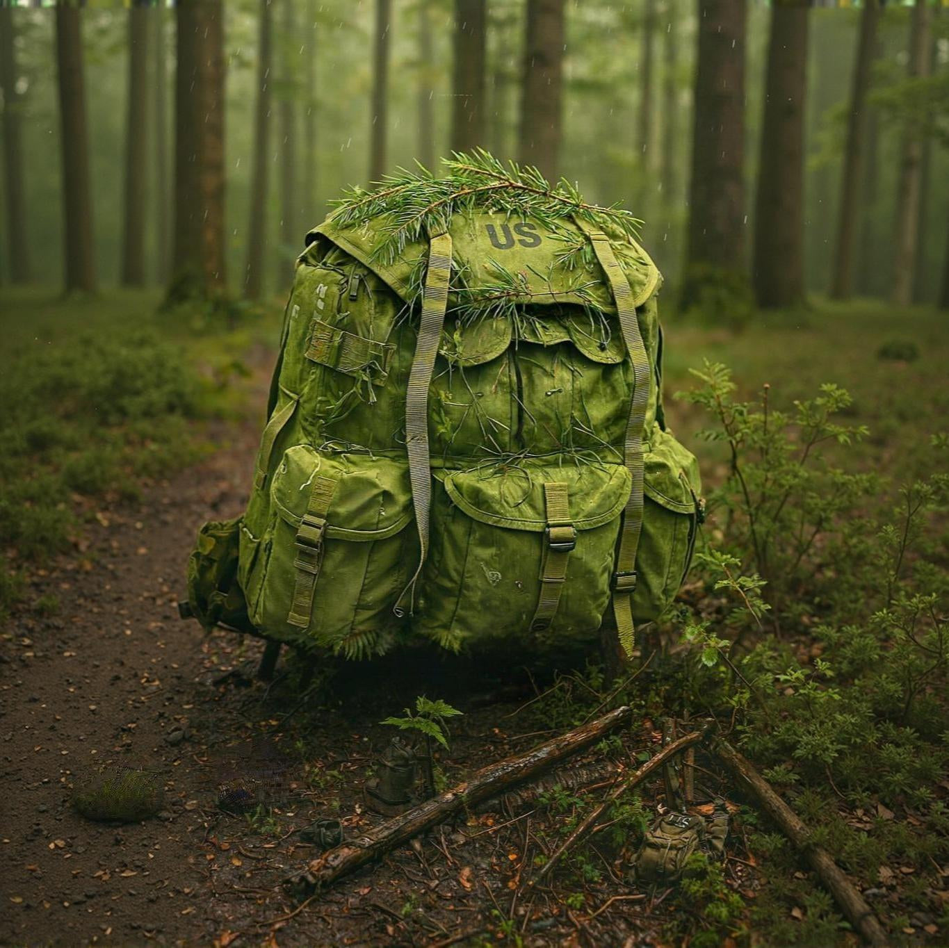 Large Olive Green US Military ALICE Pack