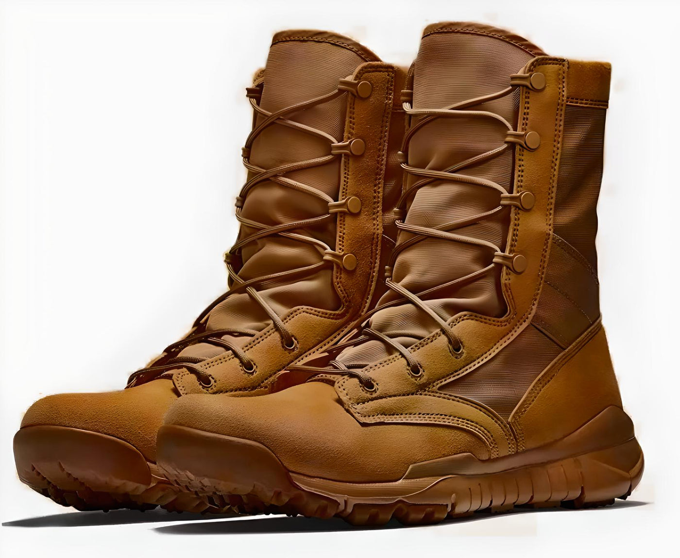 Coyote tan combat military boots