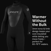 Amphibious 3mm Back Zip Wetsuit