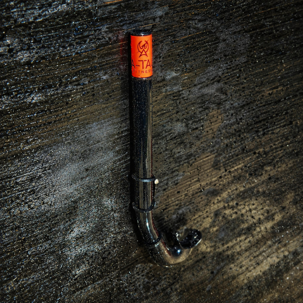 Black ATACLETE Easy-Breathe flexible diving snorkel